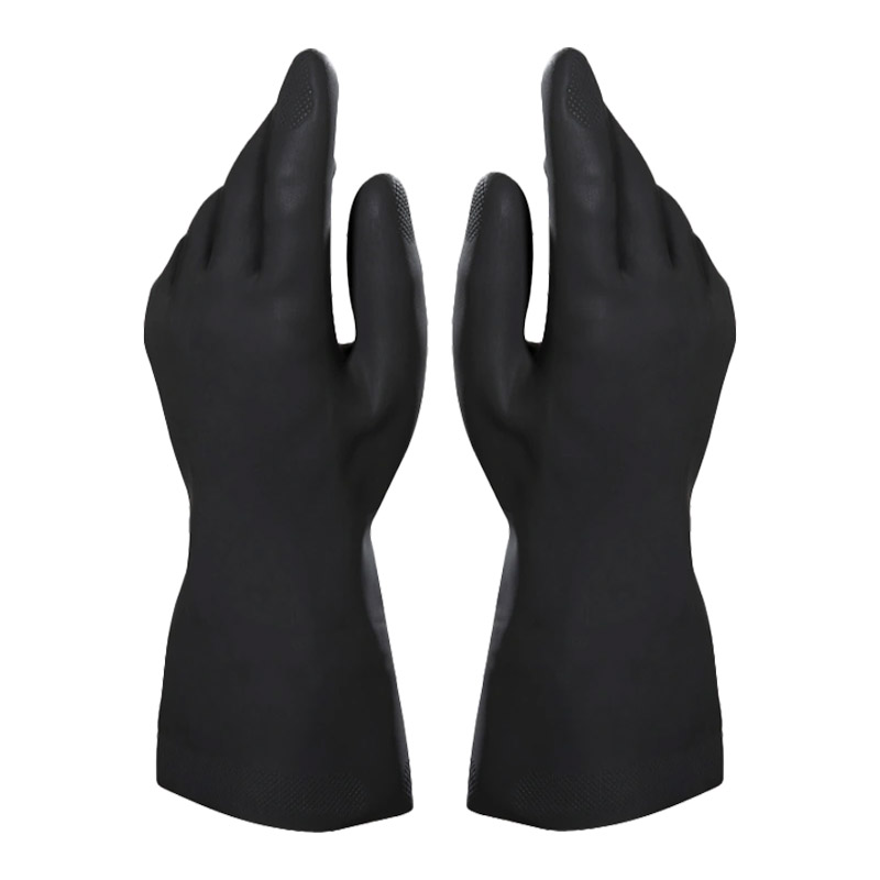 Wet rubber shop gloves